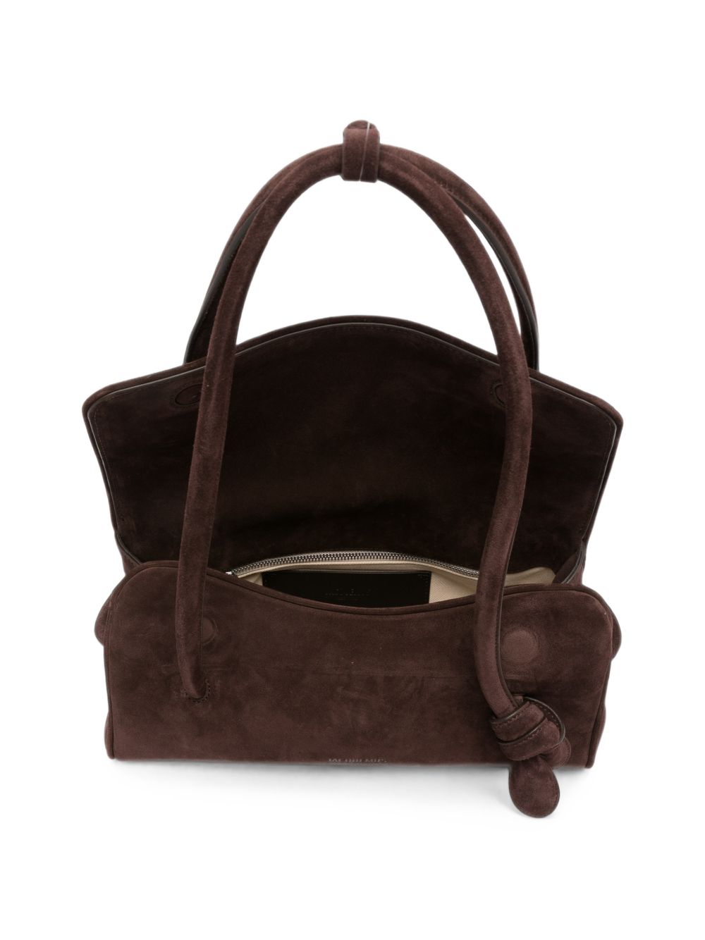 JACQUEMUS Borsa Turismo Long in pelle scamosciata marrone