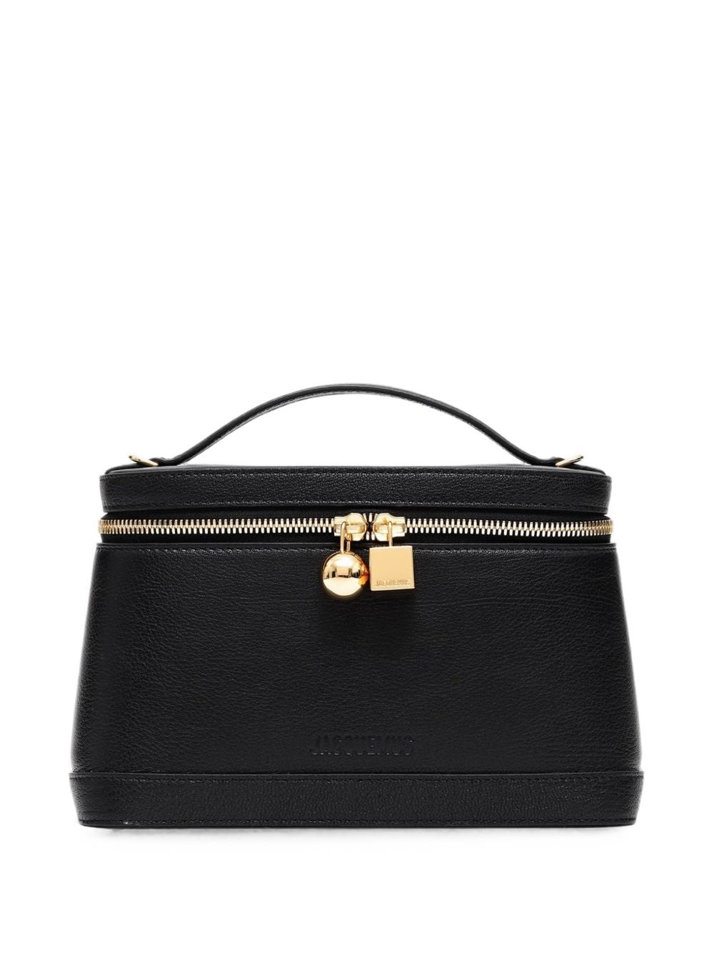 JACQUEMUS Borsa a tracolla Le Petit Vanity in pelle nera