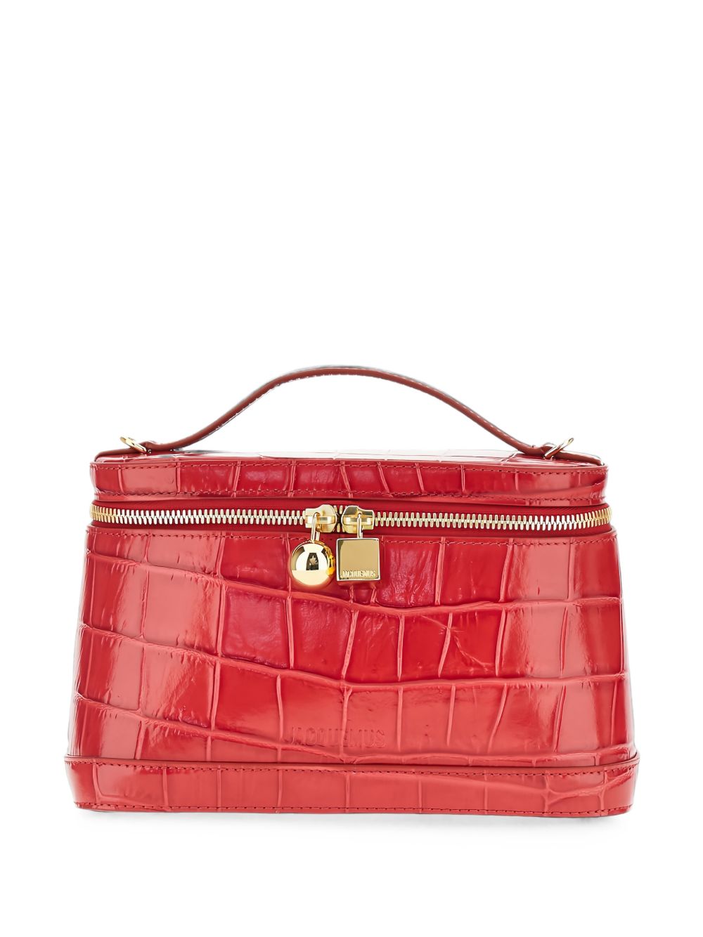 JACQUEMUS Borsa a tracolla Le Petit Vanity in pelle rossa