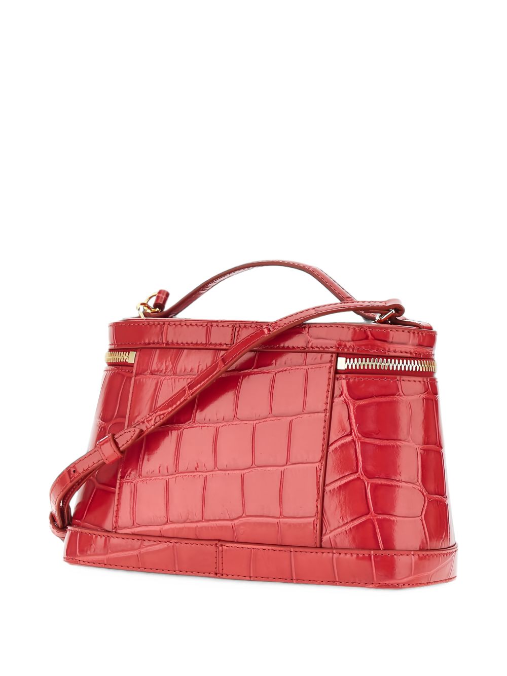 JACQUEMUS Borsa a tracolla Le Petit Vanity in pelle rossa