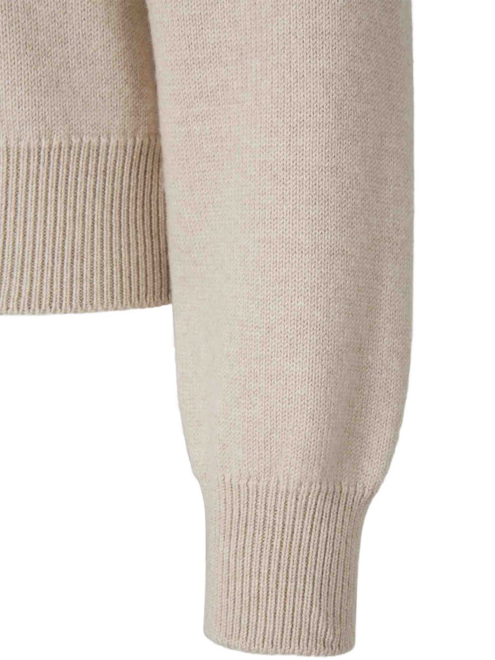JACQUEMUS Cardigan Moulin in lana merino beige chiaro