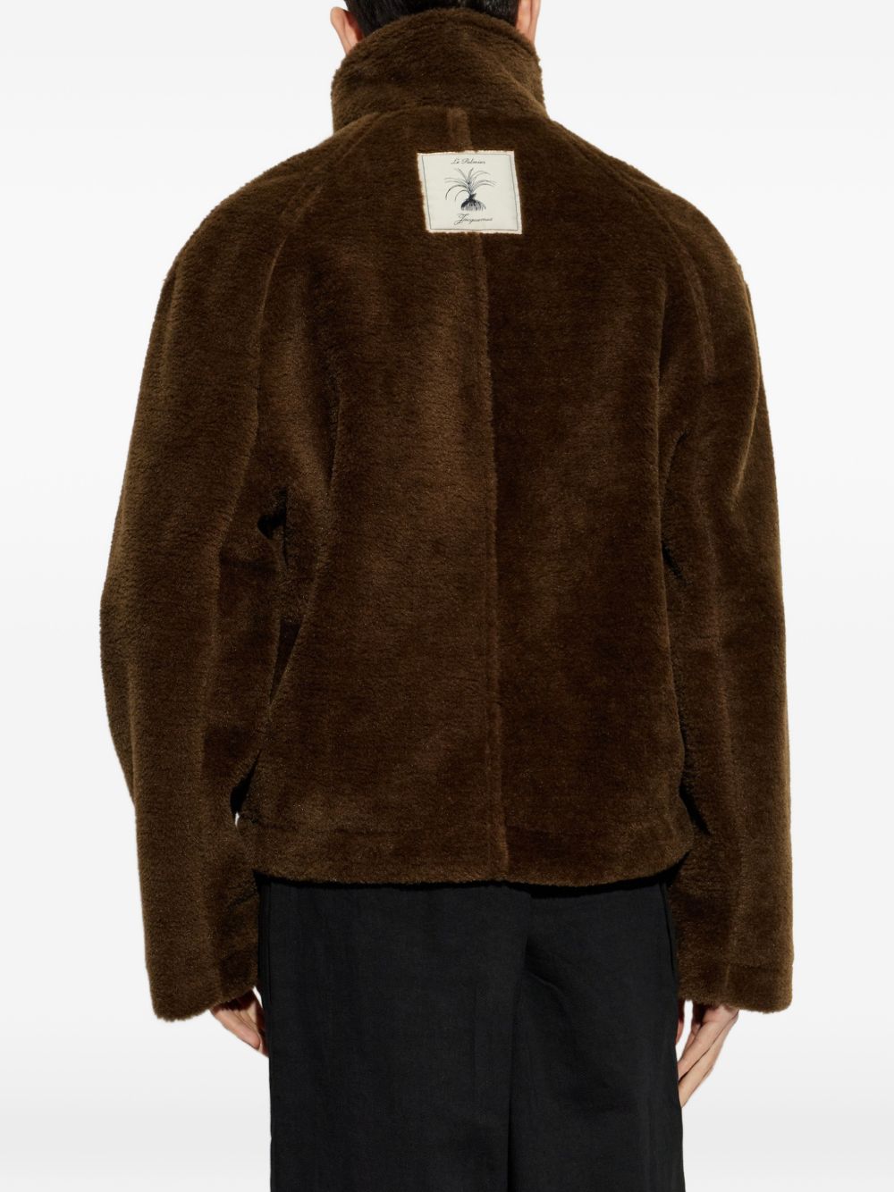 JACQUEMUS Giacca Le Blouson Fernando marrone a collo alto