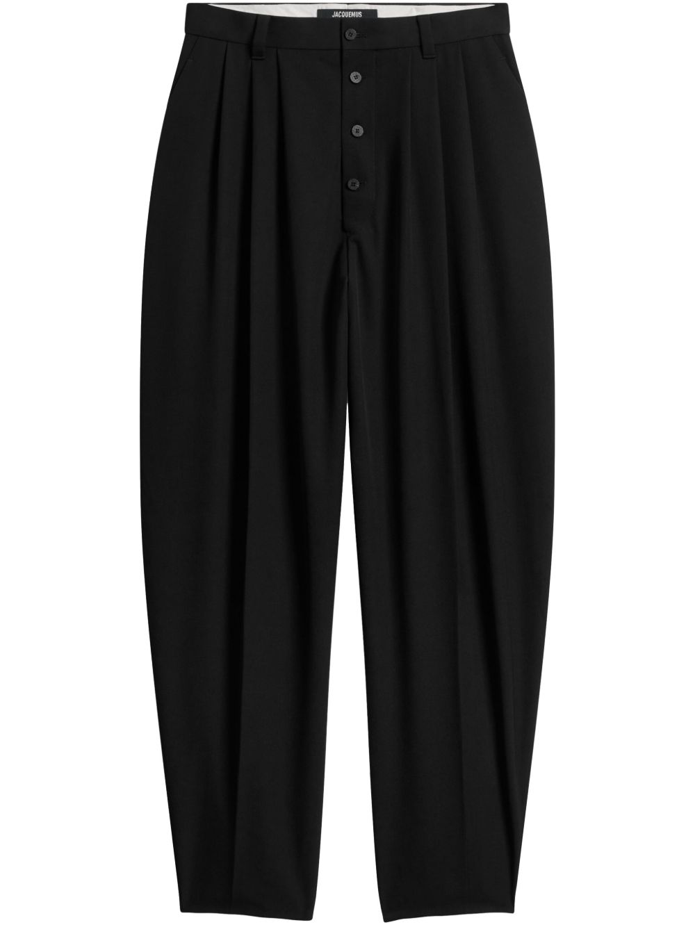 JACQUEMUS Pantaloni Fernando neri in lana