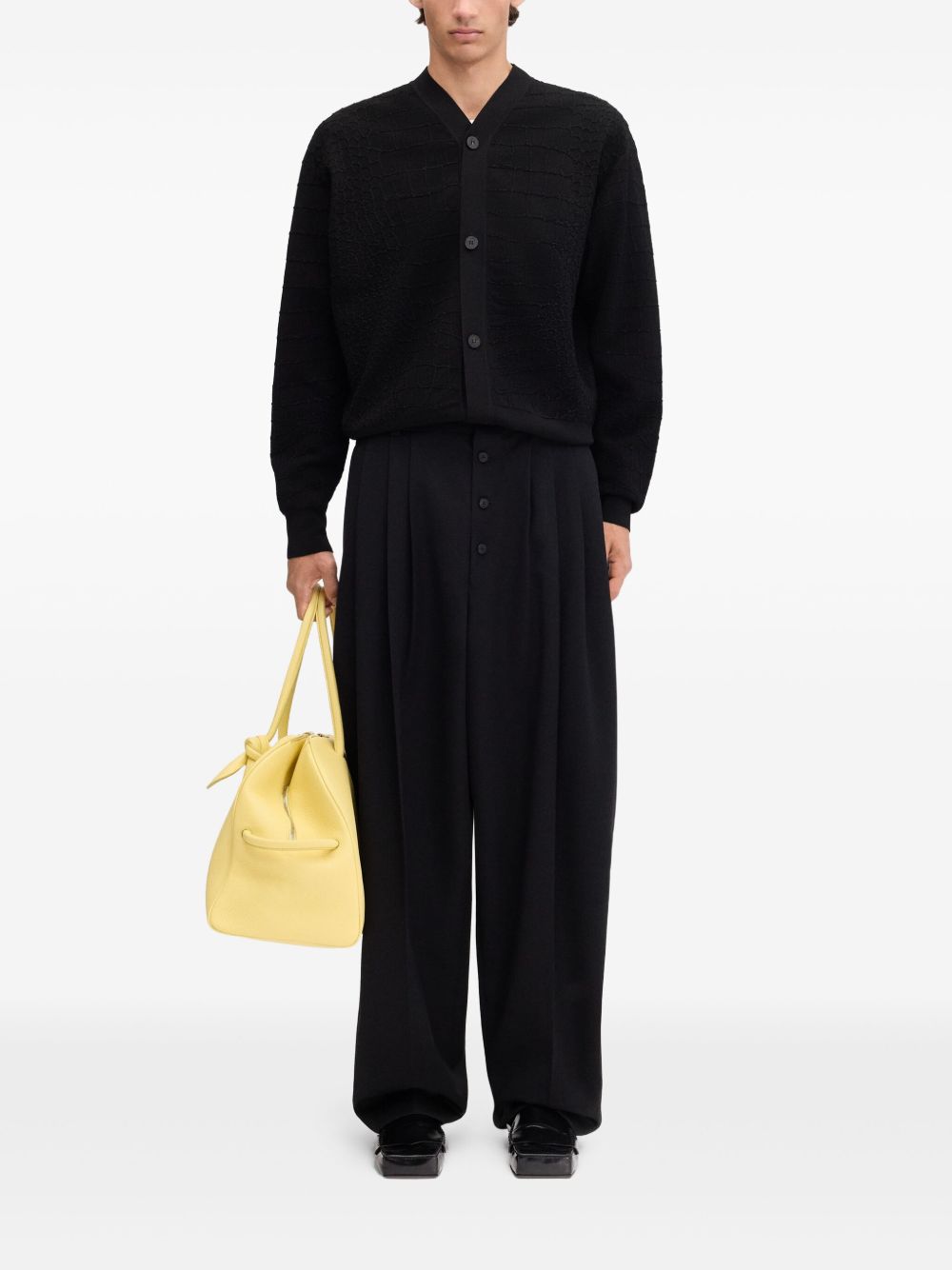 JACQUEMUS Pantaloni Fernando neri in lana