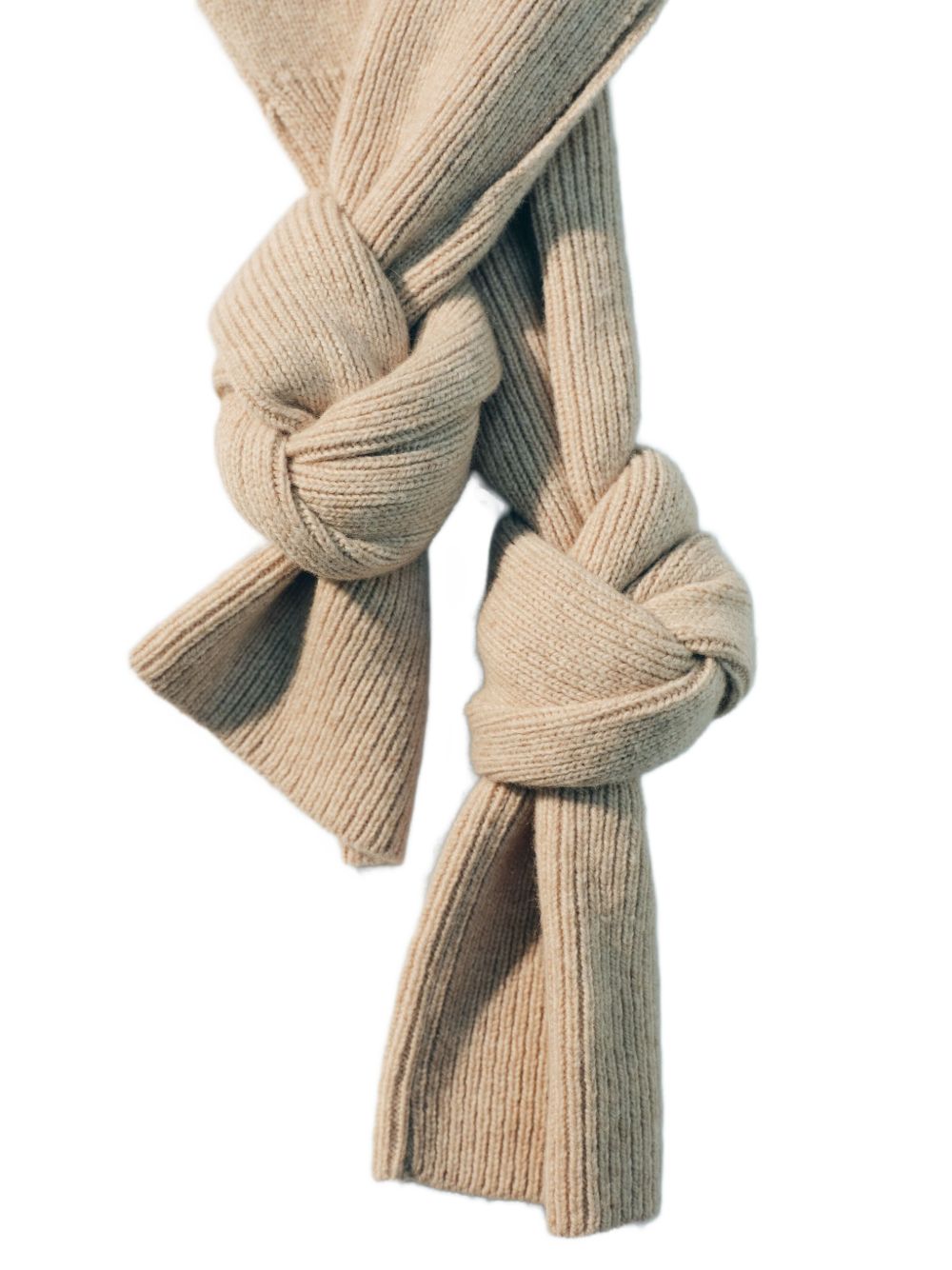 JACQUEMUS Felpa beige Le Pull Fiocco in lana merino