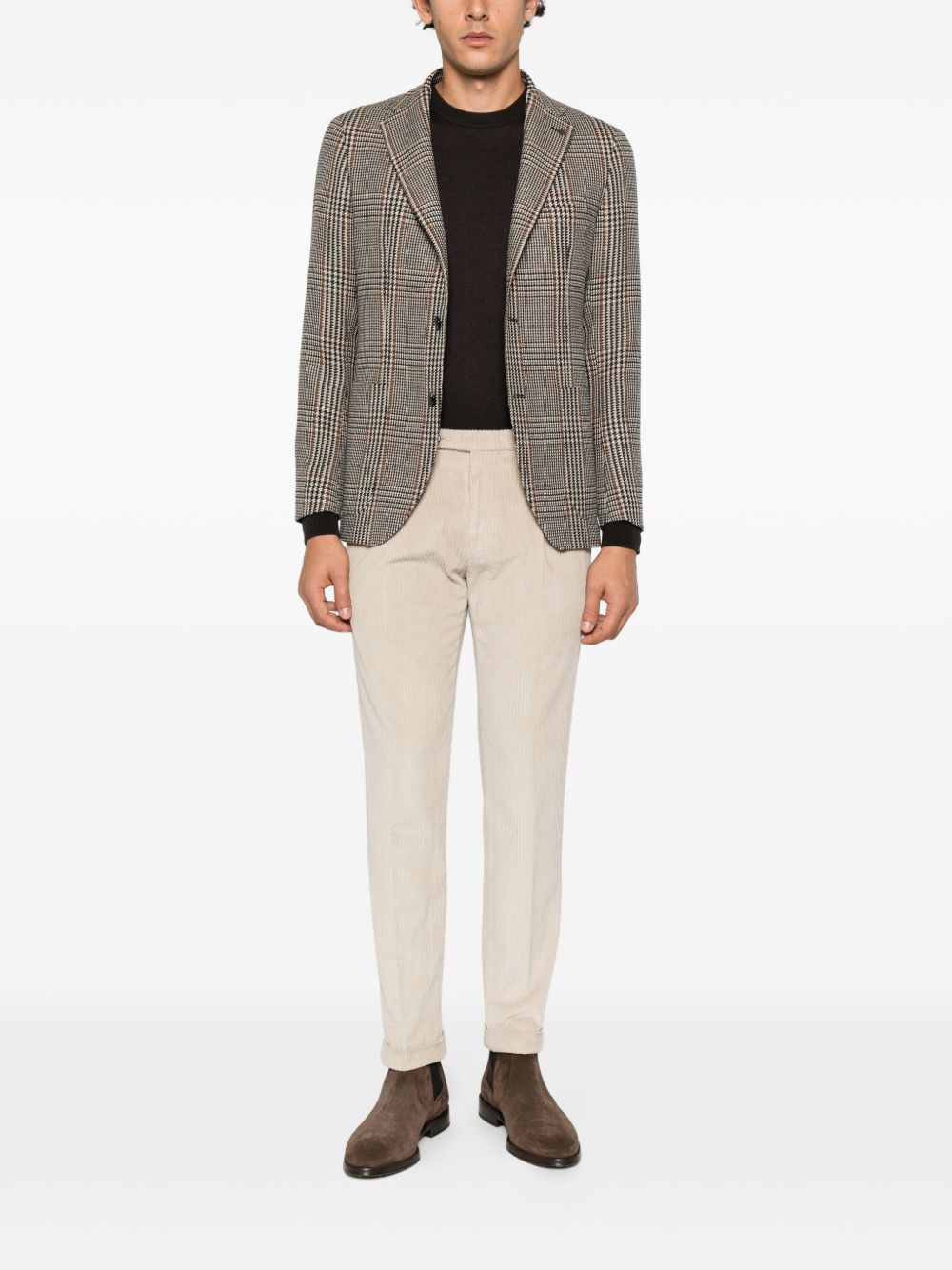 KANGRA Maglia girocollo nera in seta misto cashmere