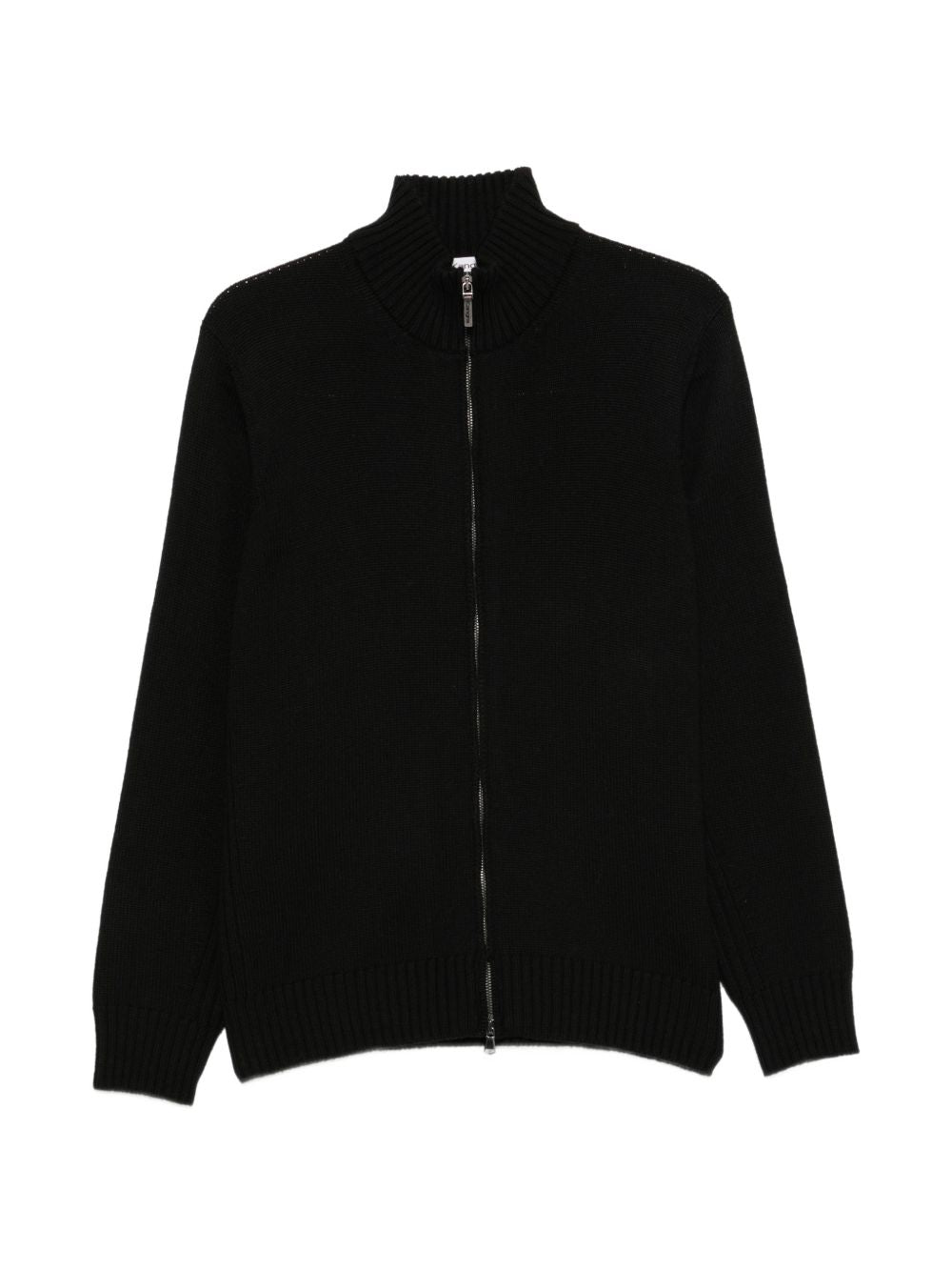 KANGRA Cardigan nero in lana vergine