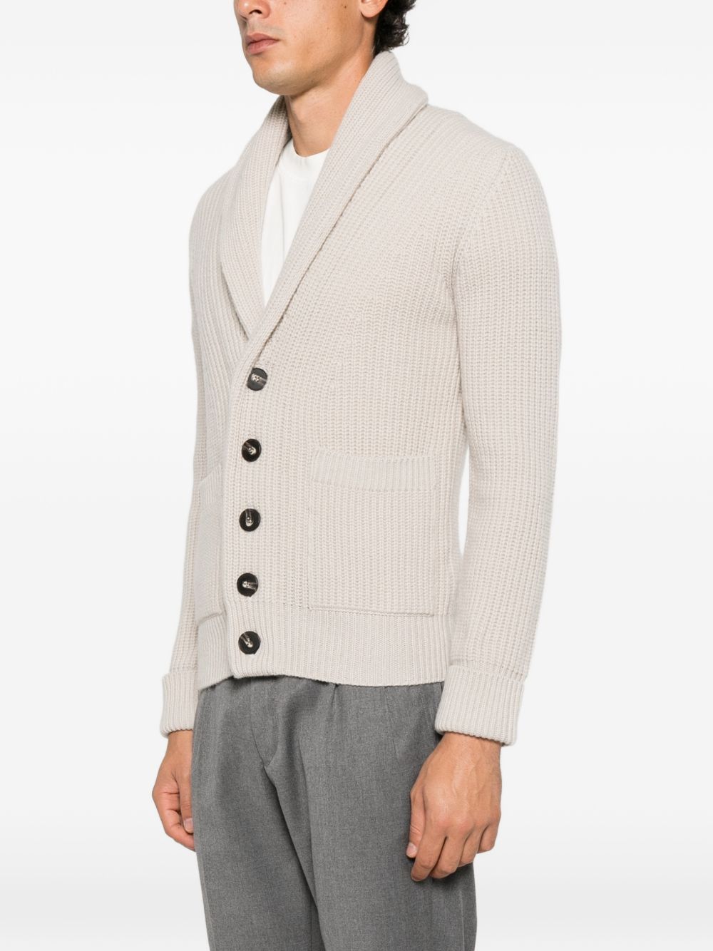 KANGRA Cardigan in lana beige