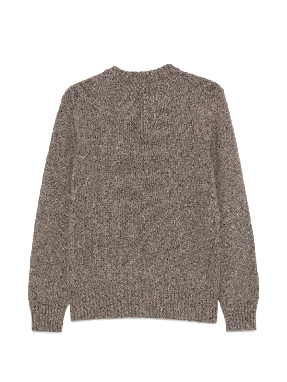 KANGRA Maglia in morbida lana girocollo marrone nocciola