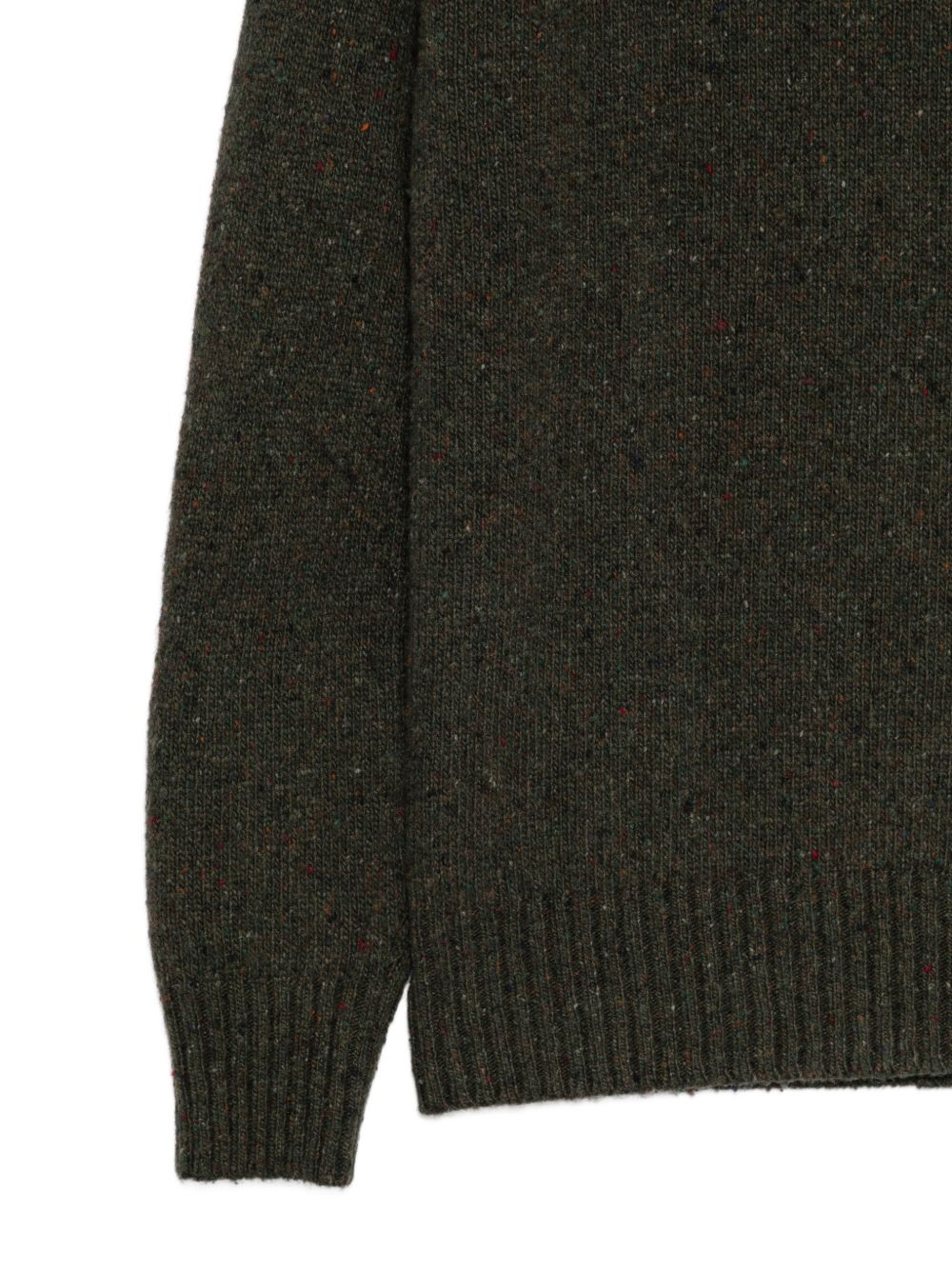 KANGRA Maglia in morbida lana girocollo verde scuro