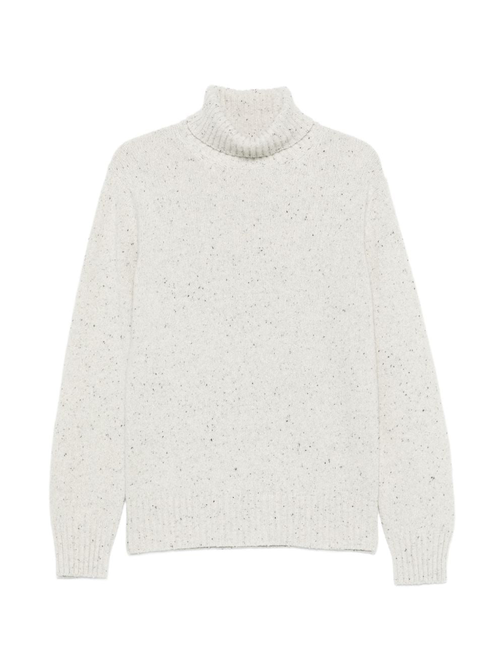 KANGRA Maglia in morbida lana a collo alto color bianco sporco