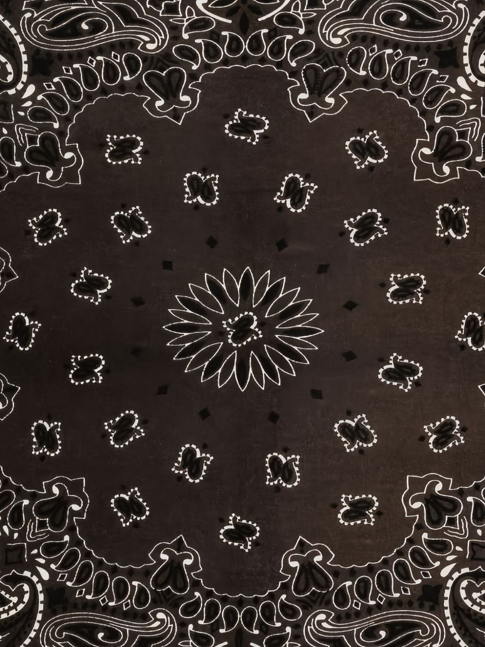 KUJTEN Sciarpa motivo bandana Hachiko in puro cashmere marrone
