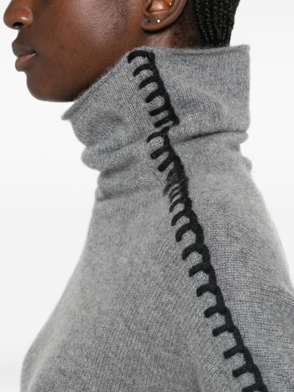 KUJTEN Maglia Thea in puro cashmere color antracite