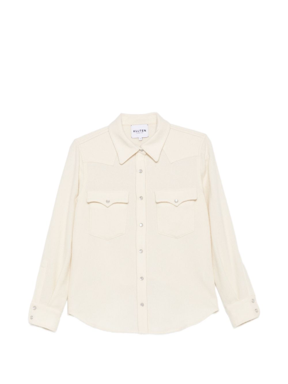 KUJTEN Camicia in cashmere avorio