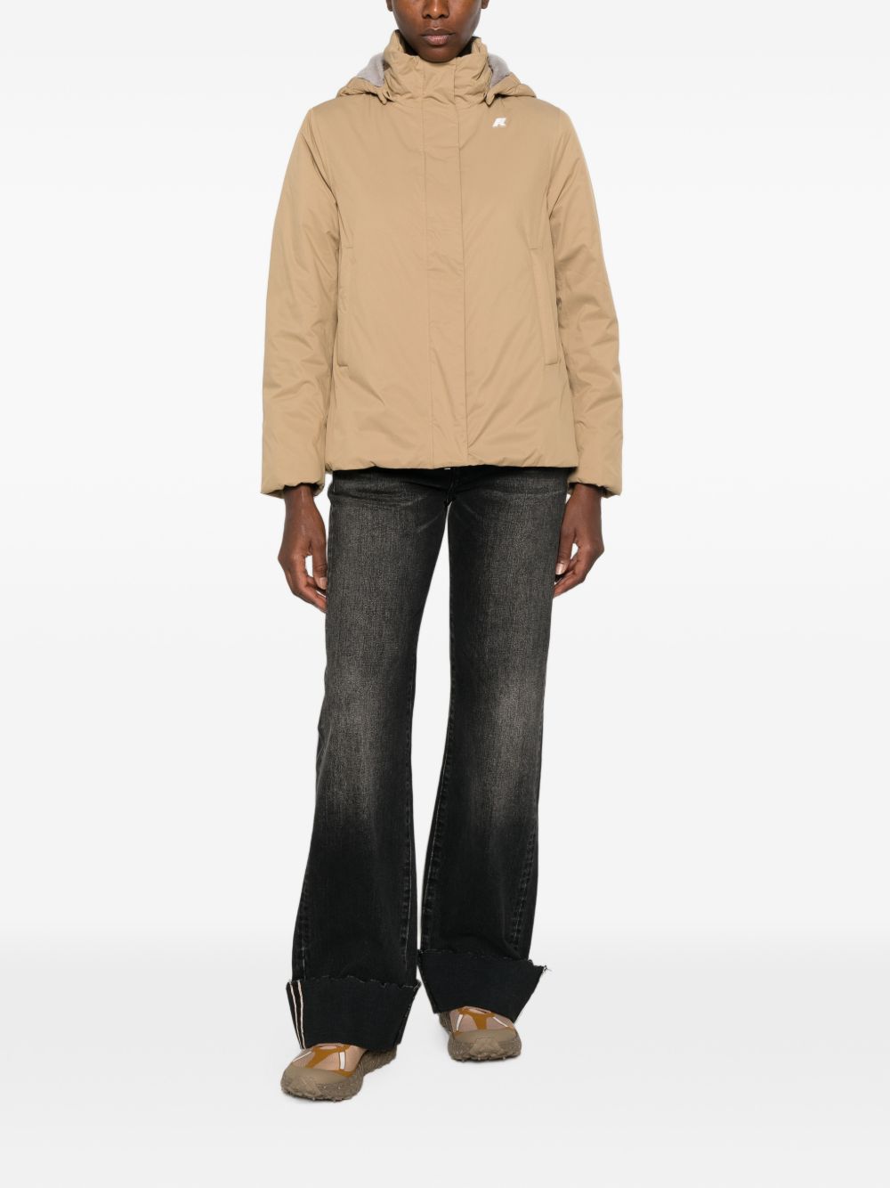 K WAY Giacca con Cappuccio Marlette Beige