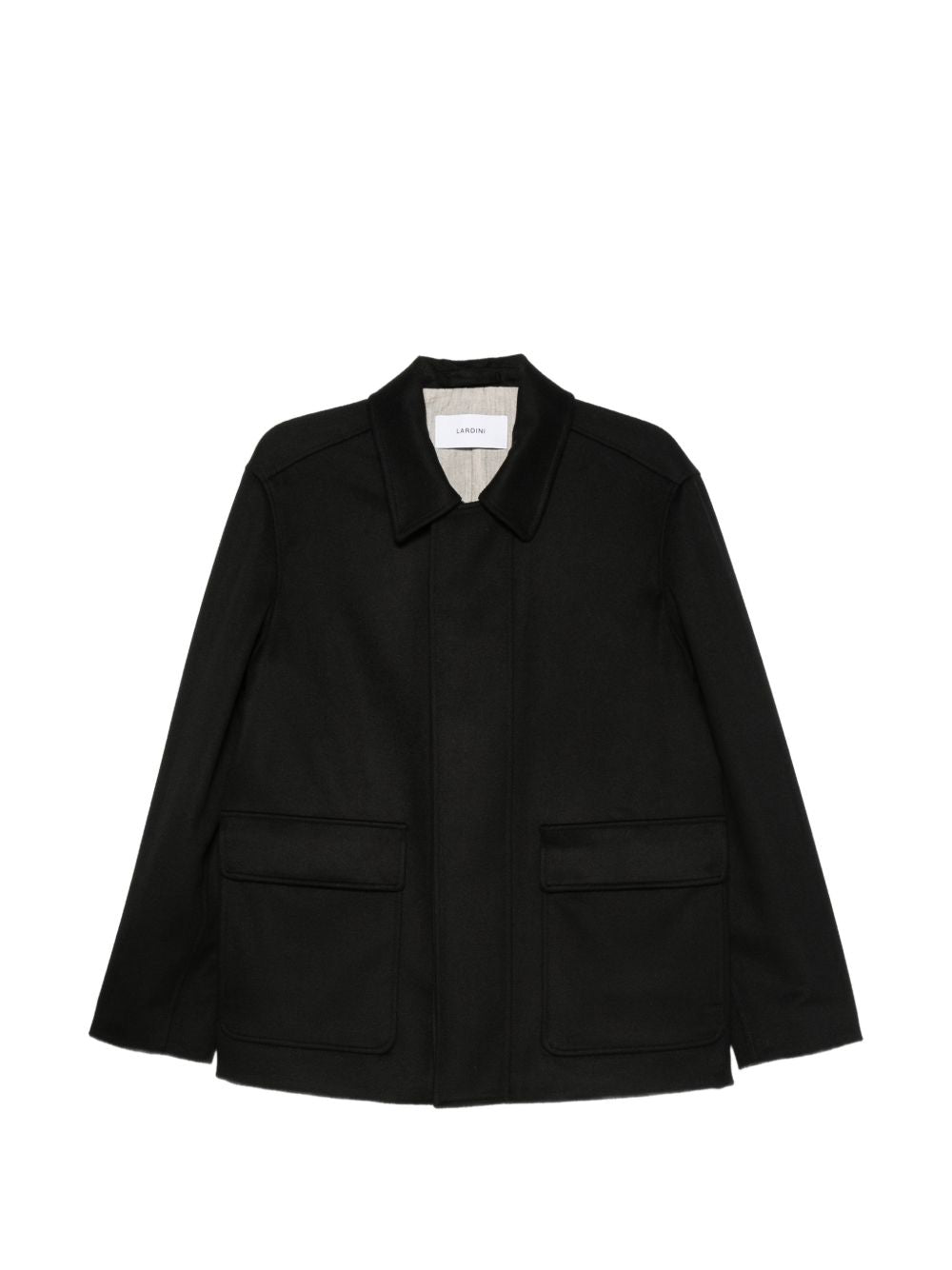LARDINI Giubbotto in lana nero