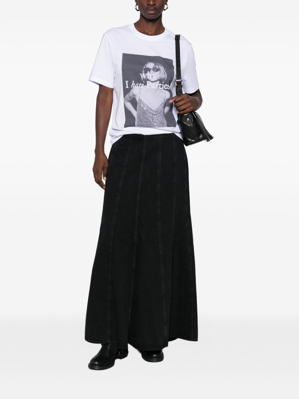 LEVIS Gonna lunga in denim nera