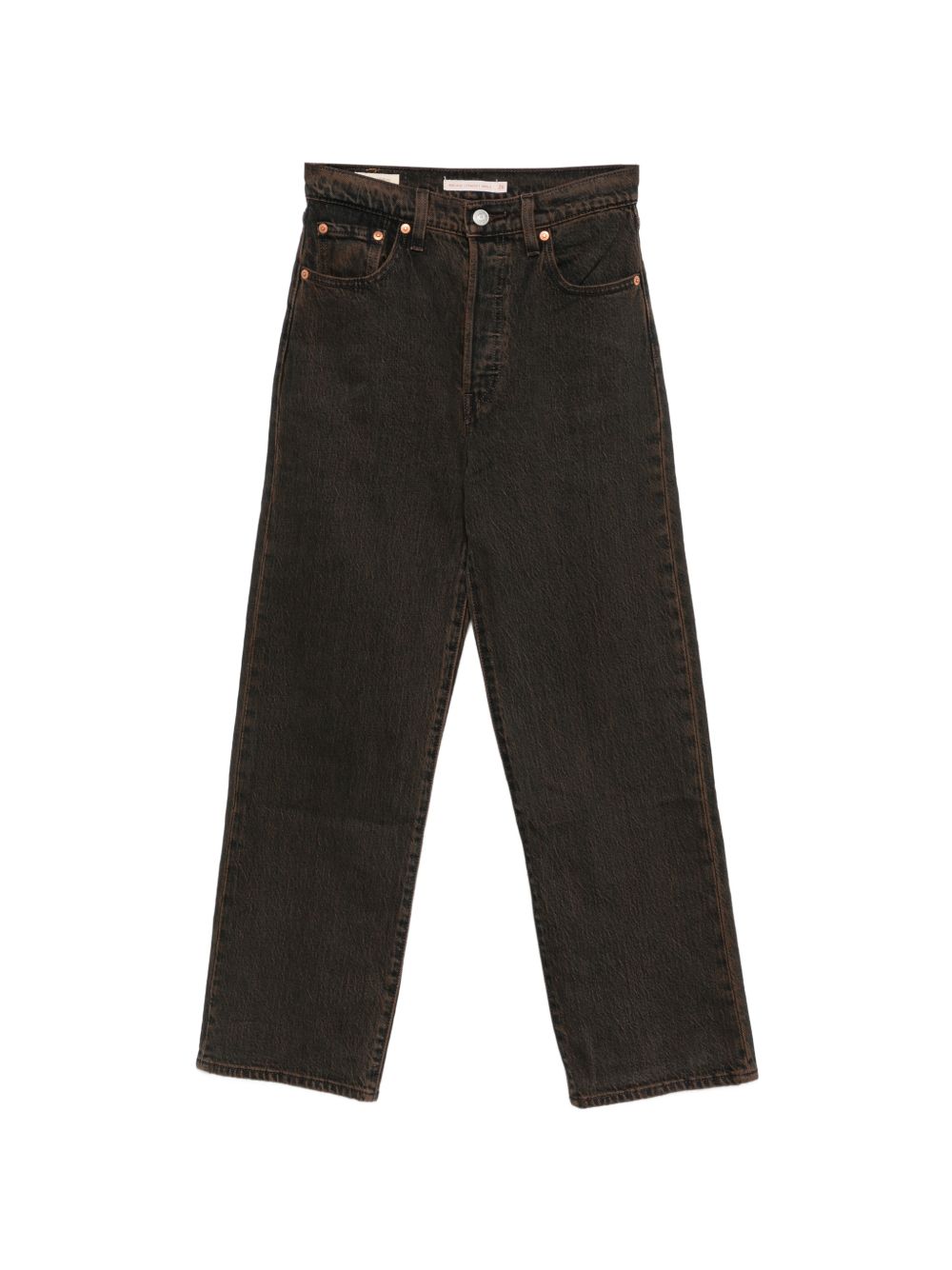 LEVIS Jeans marrone scuro a vita alta con tasche
