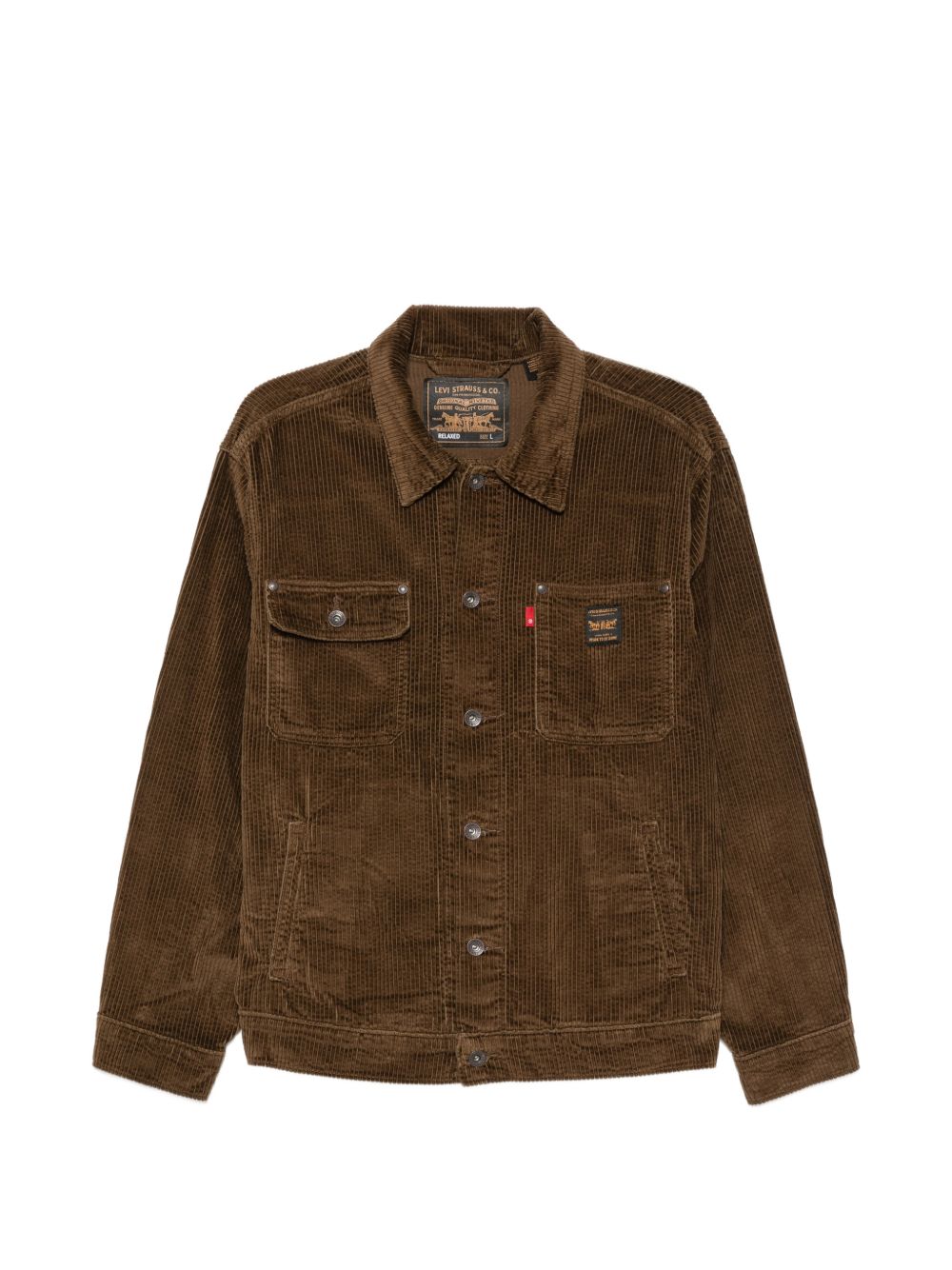 LEVIS Giacca in cotone a costine marrone