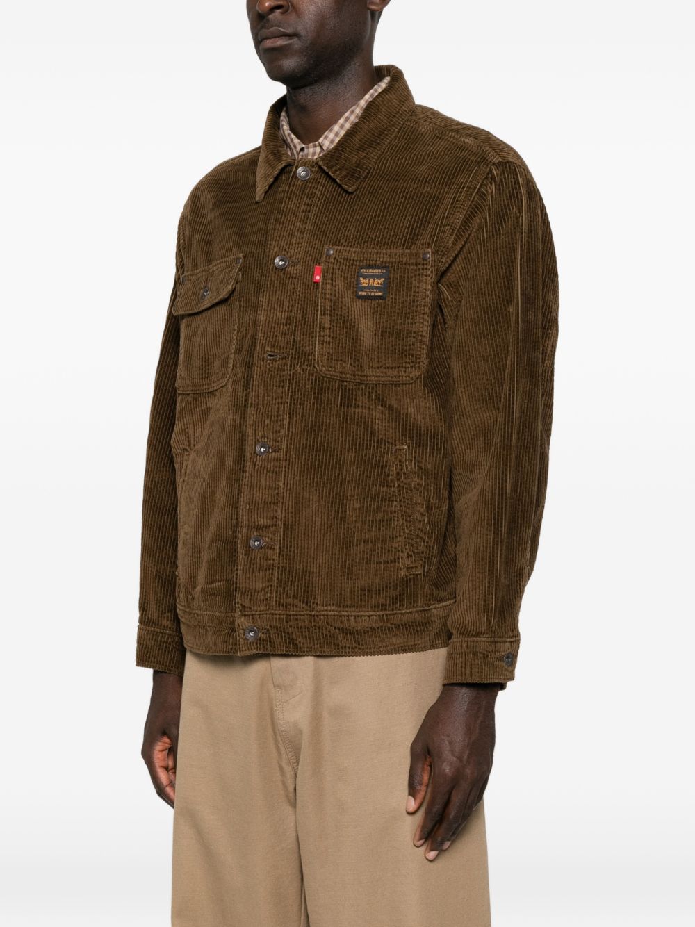 LEVIS Giacca in cotone a costine marrone
