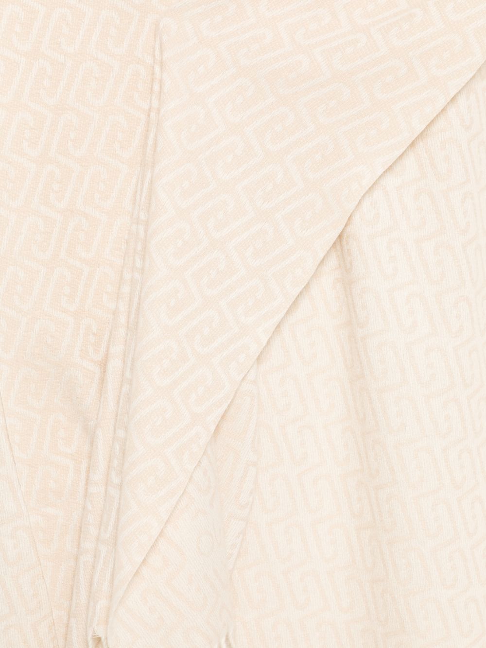 LIUJO Sciarpa color panna con frange