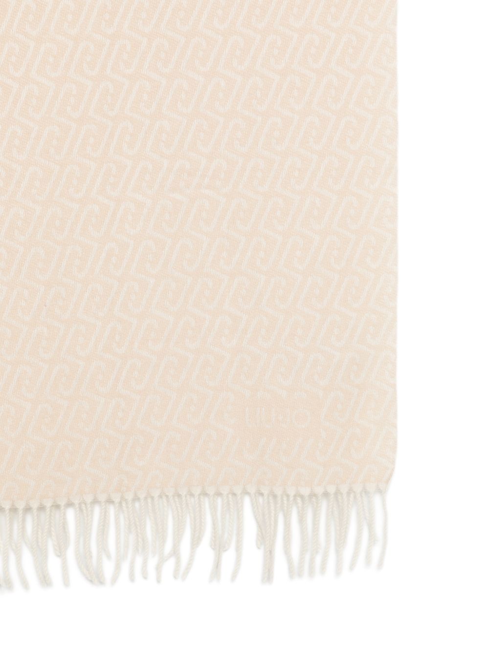 LIUJO Sciarpa color panna con frange