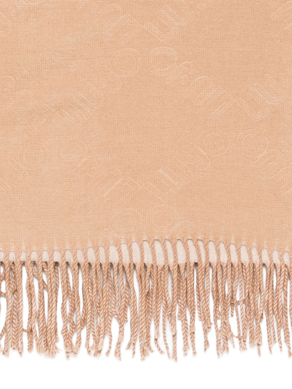 LIUJO Sciarpa color pastello con logo all-over e frange
