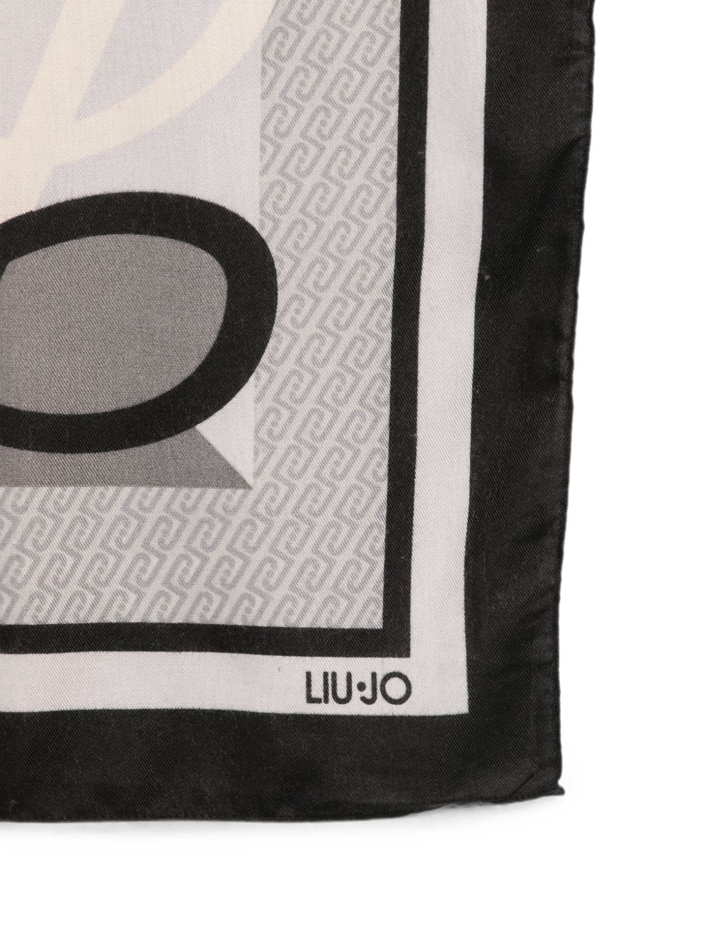 LIUJO Sciarpa color pastello in tonalità grigie con design lettering