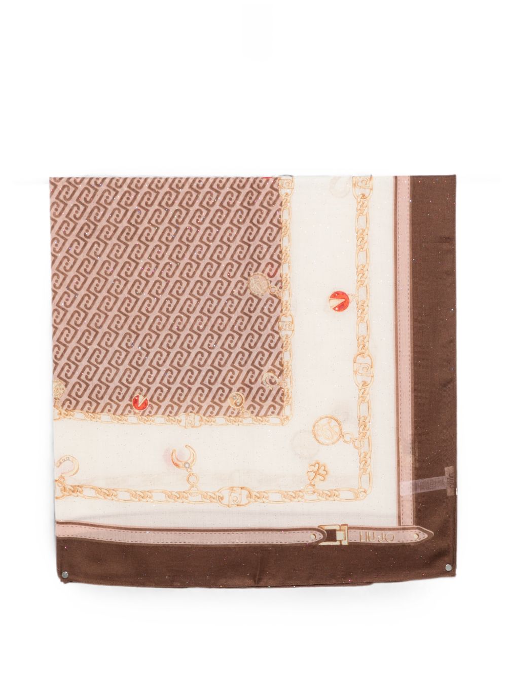 LIUJO Sciarpa con stampa grafica e logo all-over