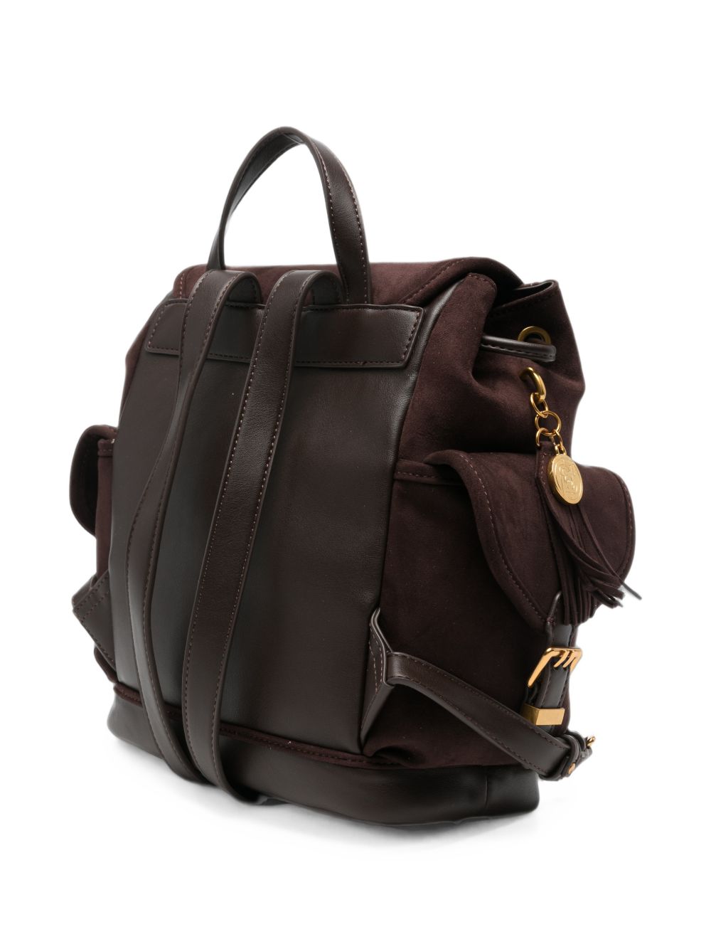 LIUJO Zainetto marrone in simil-pelle con tasche e fibbie dorate
