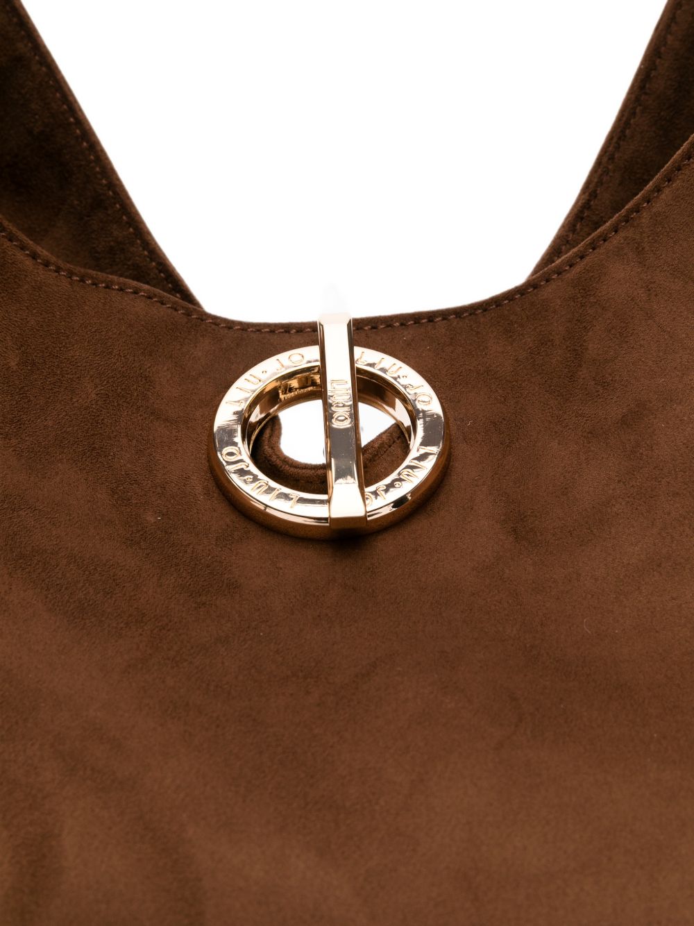 LIUJO Borsa hobo Gerona L in suede color Tabacco