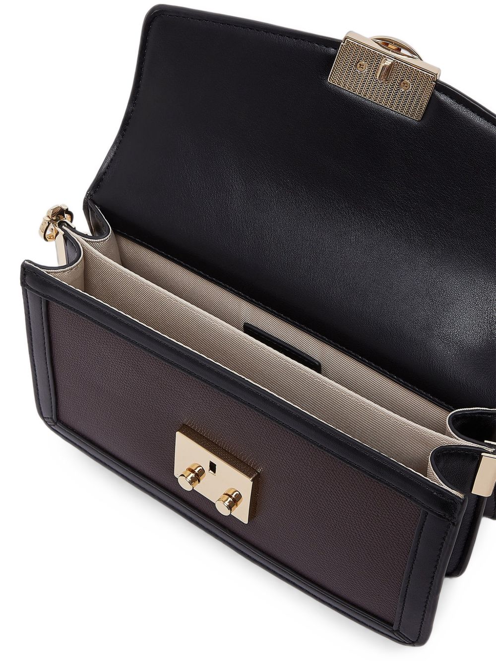 LIUJO Borsa a tracolla marrone scuro in ecopelle