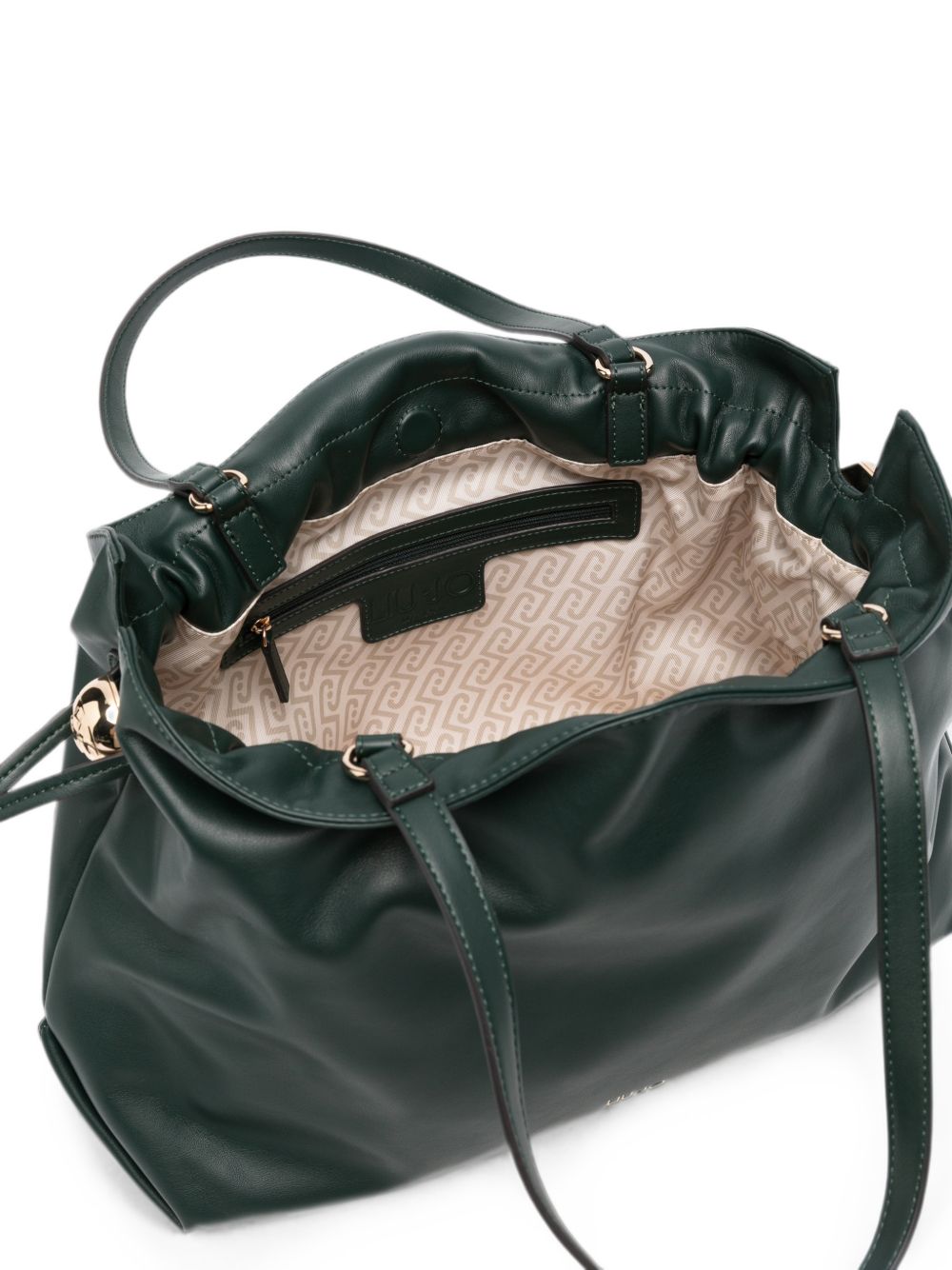 LIUJO Borsa a secchiello verde petrolio in simil-pelle