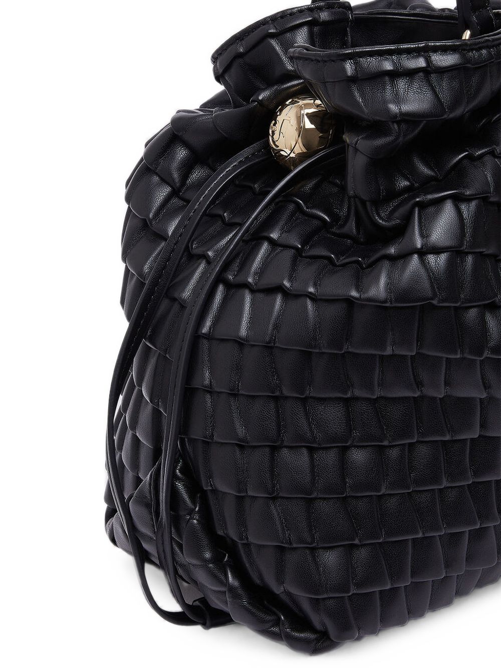 LIUJO Borsa a mano nera in simil-pelle effetto coccodrillo