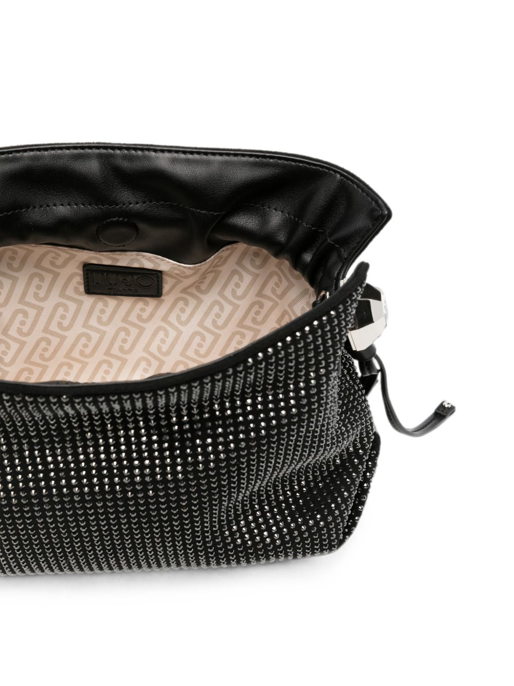 LIUJO Borsa a spalla nera in simil-pelle trapuntata<BR/>