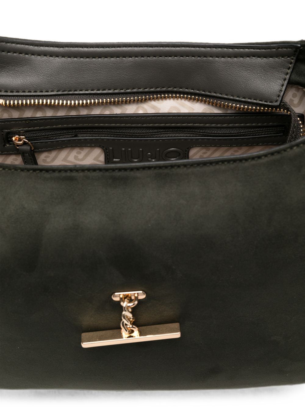LIUJO Borsa a mano in suede verde