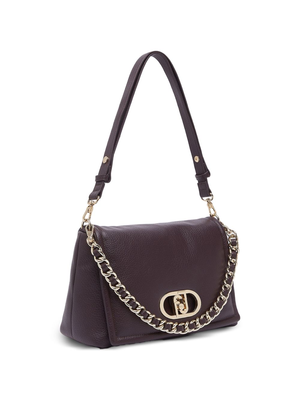 LIUJO Borsa a tracolla con placca logo dorata