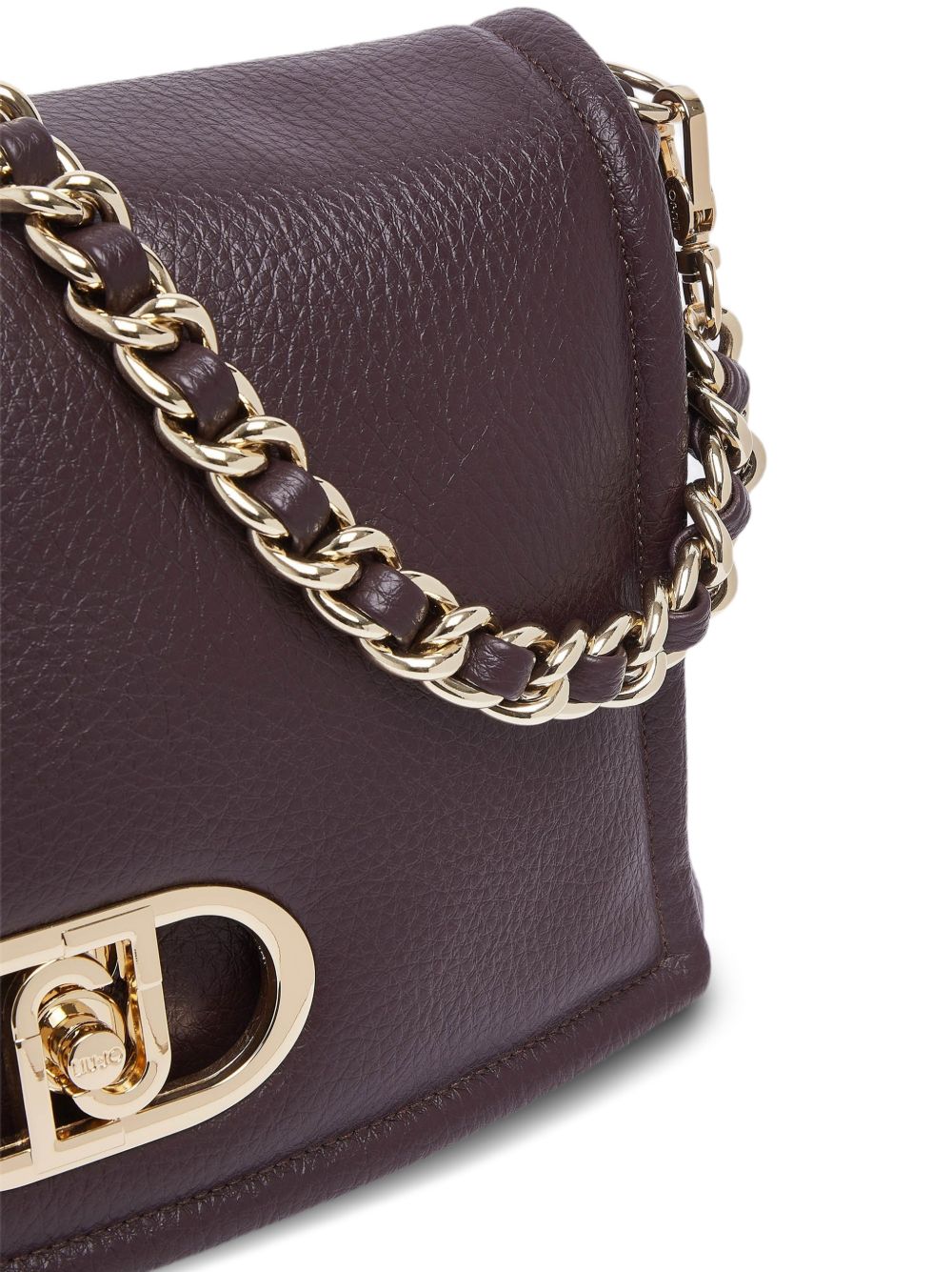 LIUJO Borsa a tracolla con placca logo dorata