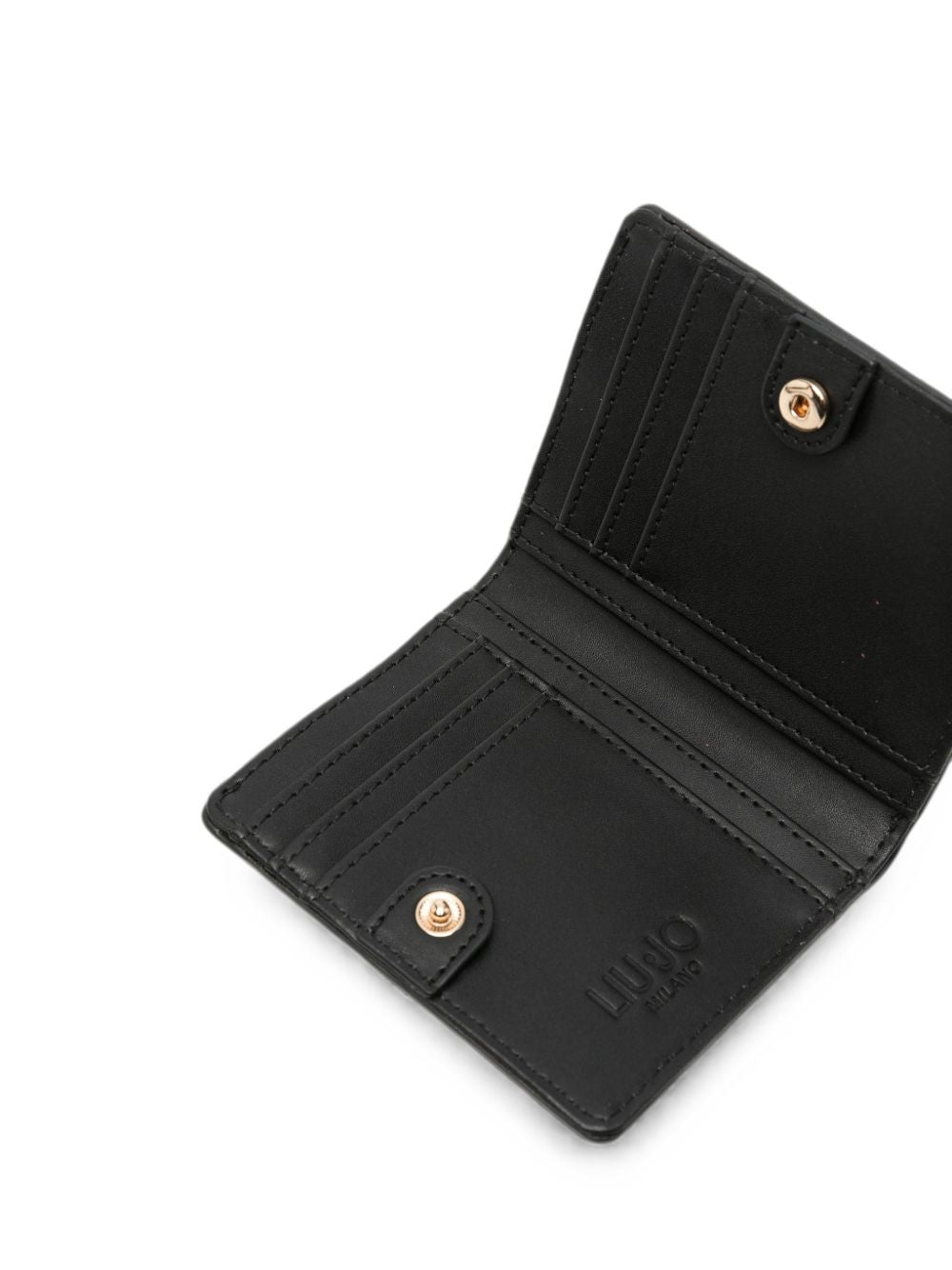 LIUJO Portafoglio nero con placca logo