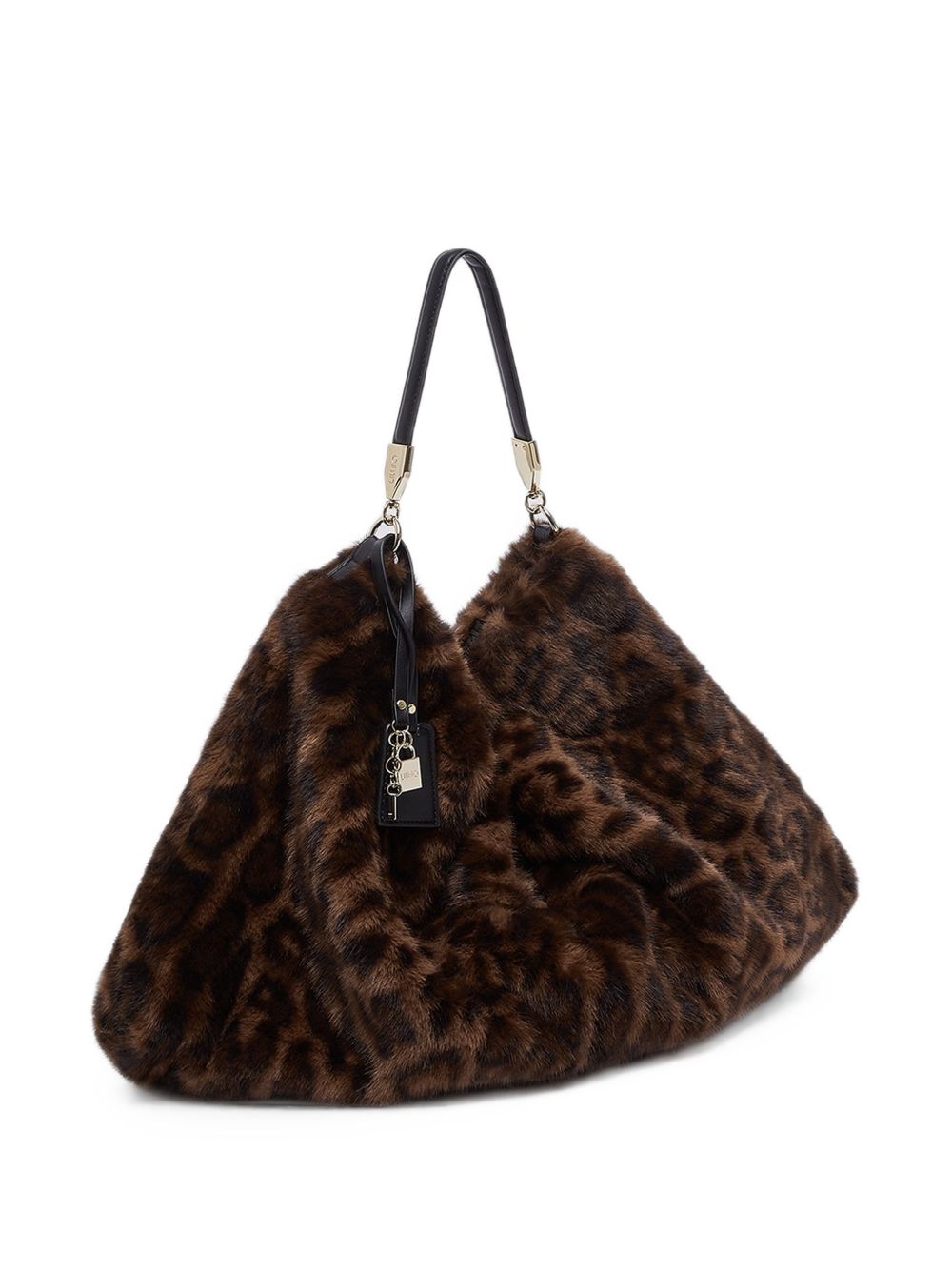 LIUJO Borsa in ecopelliccia con stampa leopardata