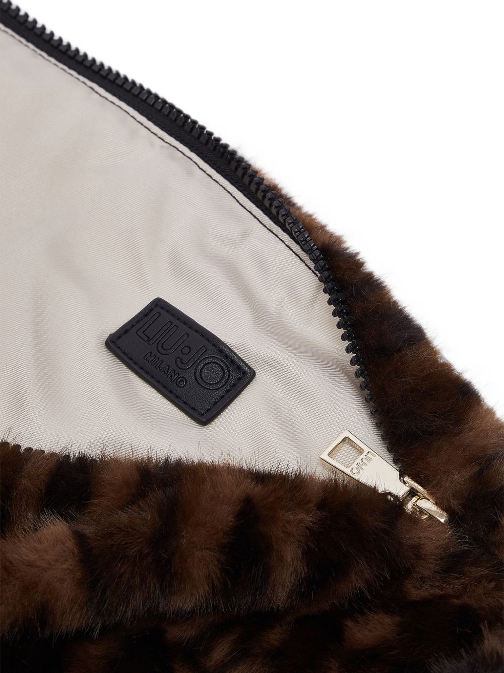LIUJO Borsa in ecopelliccia con stampa leopardata