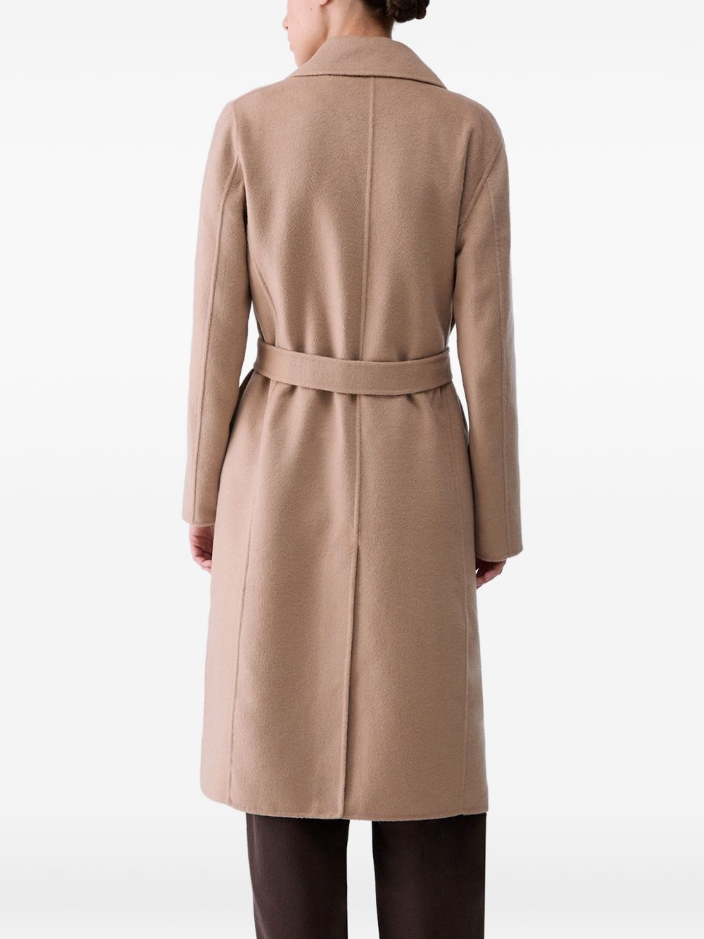 LIUJO Cappotto lungo beige con cintura in vita