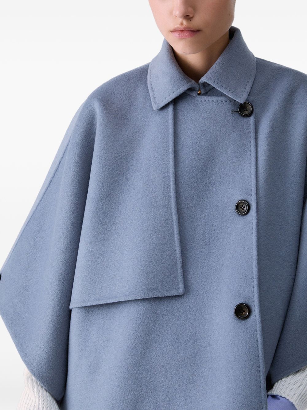 LIUJO Cappotto a mantella color carta da zucchero in lana