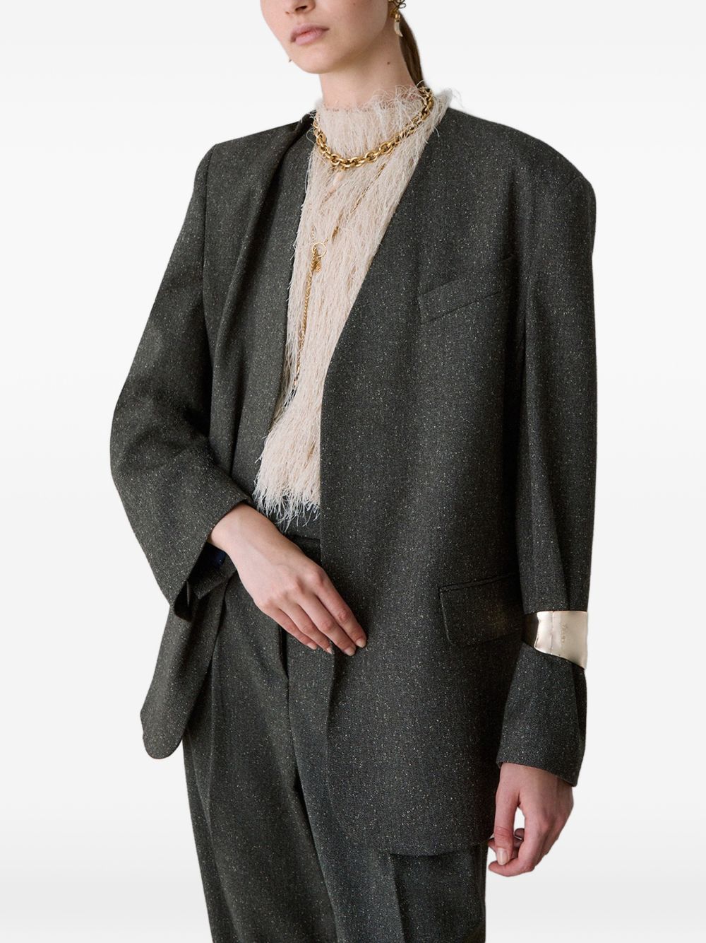 LIUJO Giacca grigia minimal con tasche