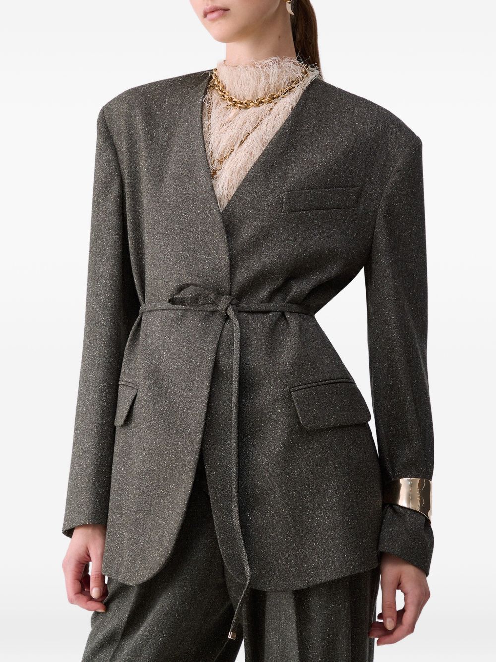 LIUJO Giacca grigia minimal con tasche