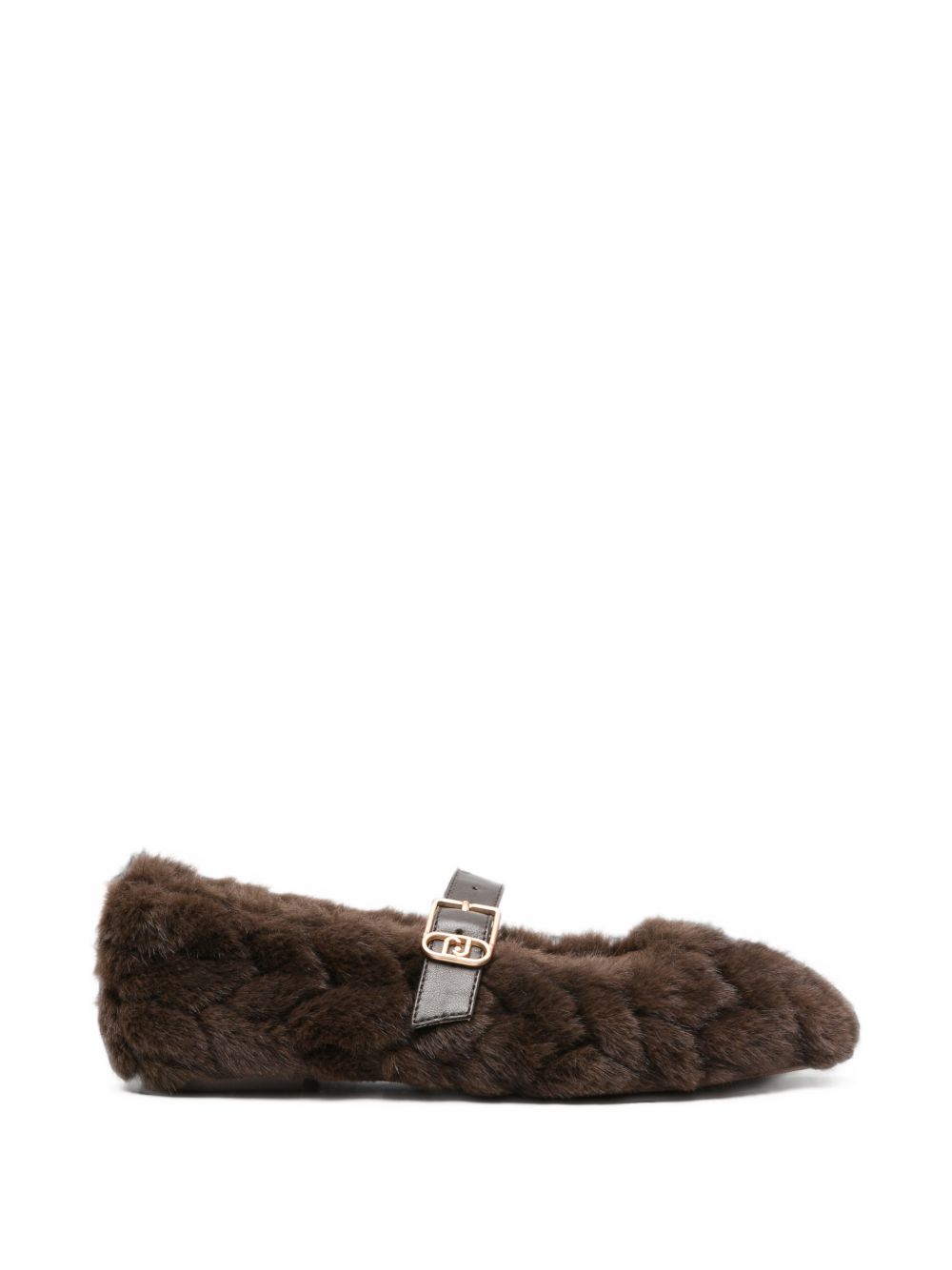 LIUJO Ballerine Brigitte 11 in fur color Moka