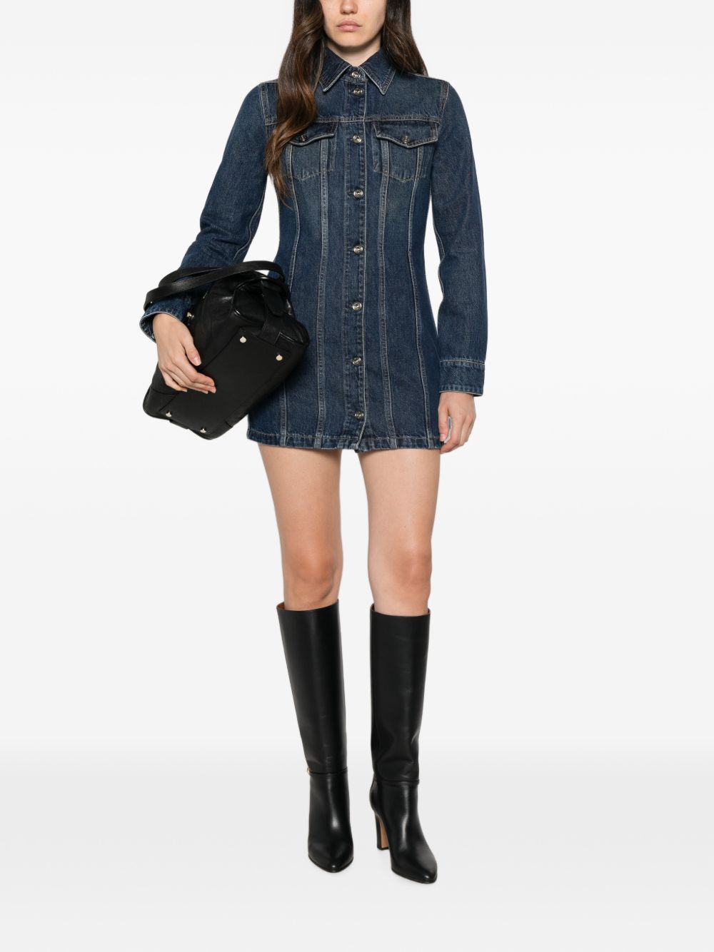 LIUJO Abito Chemisier Corto in Denim Liu Jo x Elodie