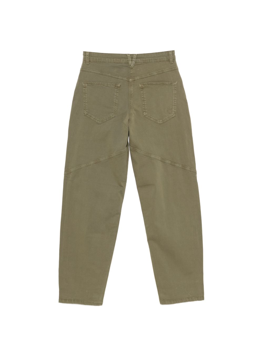 LIUJO Pantaloni verdi in cotone con tasche
