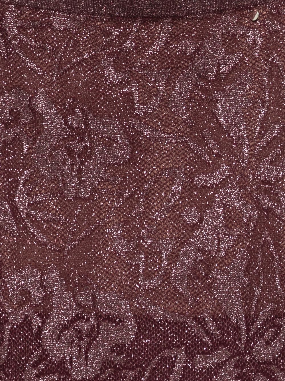 LIUJO Gonna midi viola in cotone con texture floreale