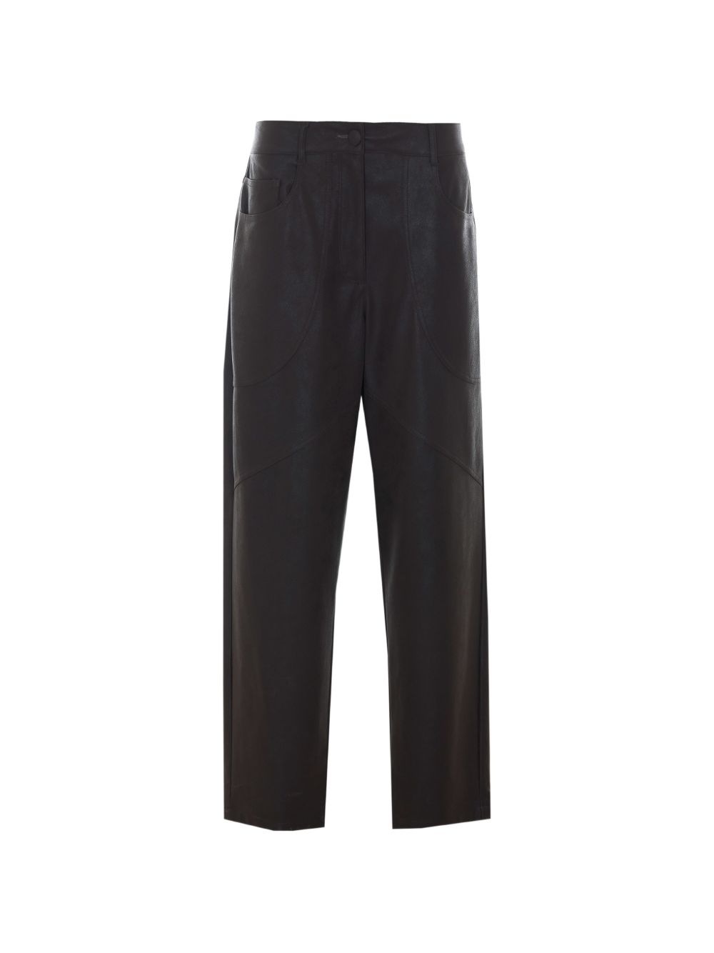 LIUJO Pantaloni casual marroni in ecopelle